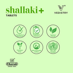 Vedistry Ayurvedic Shallaki+ Strengthens Joints & Cartilage 60 Tablets Vedistry Ayurvedic Shallaki+ Strengthens Joints & Cartilage 60 Tablets