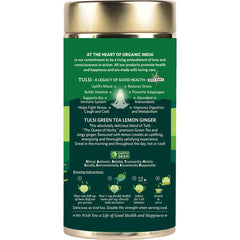 Organic India Tulsi Green Tea Lemon Ginger 25 Infusion Bag,50 Teabag & 100 Tea Bag Organic India Tulsi Green Tea Lemon Ginger 25 Infusion Bag,50 Teabag & 100 Tea Bag