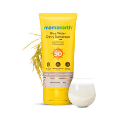 Mamaearth Rice Water Dewy Sunscreen with SPF 50 & PA++++ Mamaearth Rice Water Dewy Sunscreen with SPF 50 & PA++++
