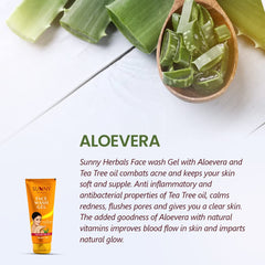 Bakson's Sunny Herbals Face Wash Gel Calendula And Tea Tree Oil Natural Cleanser Gel Bakson's Sunny Herbals Face Wash Gel Calendula And Tea Tree Oil Natural Cleanser Gel