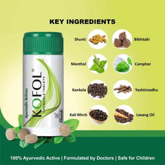 Charak Ayurvedic Kofol Kautabletten gegen Husten, Halsschmerzen, saisonalen Husten, 5 x 60 Tabletten Charak Ayurvedic Kofol Kautabletten gegen Husten, Halsschmerzen, saisonalen Husten, 5 x 60 Tabletten