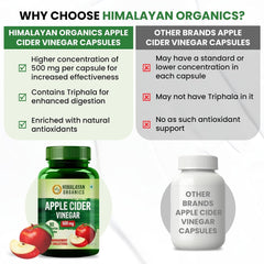 Himalayan Organics Apple Cider Vinegar 500mg 90 Vegetarian Capsules Himalayan Organics Apple Cider Vinegar 500mg 90 Vegetarian Capsules