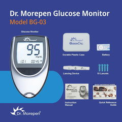 Dr. Morepen BG03 Gluco One Glucometer Combo 50 Strips (Multicolor) Dr. Morepen BG03 Gluco One Glucometer Combo 50 Strips (Multicolor)