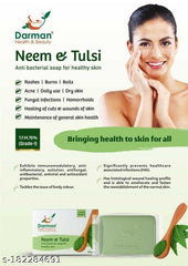 Darman Pure Ayurvedic Neem & Tulsi soap Anti Bacterial for Healthy and Beautiful Skin 100gm Darman Pure Ayurvedic Neem & Tulsi soap Anti Bacterial for Healthy and Beautiful Skin 100gm