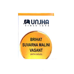 Unjha Ayurvedic Brihat Suvarna Malini Vasant Ras Boost Stamina Tablets Unjha Ayurvedic Brihat Suvarna Malini Vasant Ras Boost Stamina Tablets
