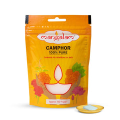 Mangalam 100% Pure Camphor Slab Leaves No Residue Or Ash Pouch Tablet Mangalam 100% Pure Camphor Slab Leaves No Residue Or Ash Pouch Tablet