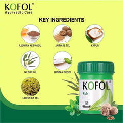 Charak Ayurvedic Kofol Rub For Cough & Common Cold Relife From Cold Balm 2 x 25 ml Charak Ayurvedic Kofol Rub For Cough & Common Cold Relife From Cold Balm 2 x 25 ml
