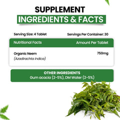 Himalayan Organics Neem Vegetarian 120 Tablets Himalayan Organics Neem Vegetarian 120 Tablets