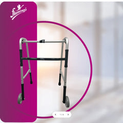 Flamingo Health Orthopaedic Walker with Castor (2 Way wheels) Universal Code 2176 Flamingo Health Orthopaedic Walker with Castor (2 Way wheels) Universal Code 2176