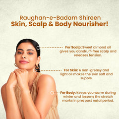 Hamdard Ayurvedic Raughan E Badam Shireen Sweet Almond Oil for Body, Skin & Hair Oil Hamdard Ayurvedic Raughan E Badam Shireen Sweet Almond Oil for Body, Skin & Hair Oil
