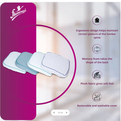 Flamingo Health Premium Memory Foam Back Rest (Without Stand) Type Cushion & Pillows Flamingo Health Premium Memory Foam Back Rest (Without Stand) Type Cushion & Pillows