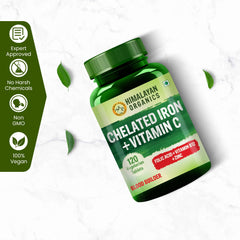 Himalayan Organics Chelatisiertes Eisen mit Vitamin C-Ergänzung, 120 vegetarische Tabletten Himalayan Organics Chelatisiertes Eisen mit Vitamin C-Ergänzung, 120 vegetarische Tabletten
