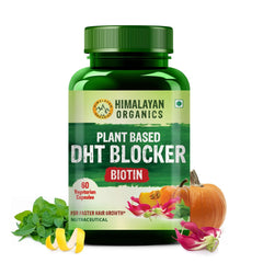 Himalayan Organics Plant Based DHT Blocker Biotin Vegetarian 60 Capsules Himalayan Organics Plant Based DHT Blocker Biotin Vegetarian 60 Capsules