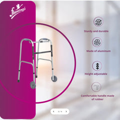 Flamingo Health Orthopaedic Walker with Castor (2 Way wheels) Universal Code 2176 Flamingo Health Orthopaedic Walker with Castor (2 Way wheels) Universal Code 2176