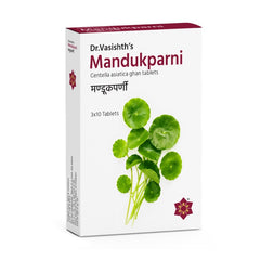 Dr Vasishth's Ayurvedic Mandukparni 3 X 10 Tablets Dr Vasishth's Ayurvedic Mandukparni 3 X 10 Tablets