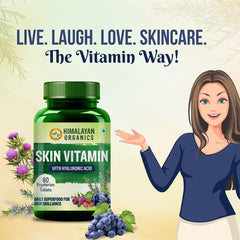 Himalayan Organics Skin Vitamin With Hyaluronic Acid Vegetarian 60 Tablets Himalayan Organics Skin Vitamin With Hyaluronic Acid Vegetarian 60 Tablets