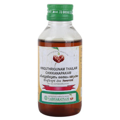 Vaidyaratnam Ayurvedic Hinguthrigunam Thailam Chikkanapakam Oil 100 Ml Vaidyaratnam Ayurvedic Hinguthrigunam Thailam Chikkanapakam Oil 100 Ml