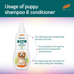Himalaya Erina Puppy Pet Shampoo & Conditioner 200 ml Himalaya Erina Puppy Pet Shampoo & Conditioner 200 ml