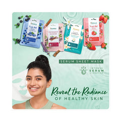 Himalaya Clear Complexion Brightening Mulethi,Youth Eternity,Blueberry & Strawberry Face Sheet Mask Himalaya Clear Complexion Brightening Mulethi,Youth Eternity,Blueberry & Strawberry Face Sheet Mask