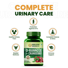 Himalayan Organics D Mannose + Cranberry Vegetariian 90 Tablets Himalayan Organics D Mannose + Cranberry Vegetariian 90 Tablets