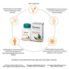Himalaya Pure Herbs Yashtimadhu Gastric Wellness 60 Tablets Himalaya Pure Herbs Yashtimadhu Gastric Wellness 60 Tablets