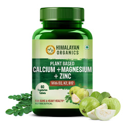 Himalayan Organics Plant Based Calcium Magnesium Zinc D3 + K2 Vegetarian 120 Capsules Himalayan Organics Plant Based Calcium Magnesium Zinc D3 + K2 Vegetarian 120 Capsules