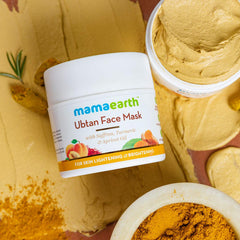 Mamaearth Ubtan Face Mask with Saffron and Turmeric for Skin Brightening and Tan Removal 100g Mamaearth Ubtan Face Mask with Saffron and Turmeric for Skin Brightening and Tan Removal 100g