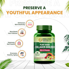 Himalayan Organics Plant Based Collagen Builder With 8 B Vitamins Vegetarian 90 Capsules Himalayan Organics Plant Based Collagen Builder With 8 B Vitamins Vegetarian 90 Capsules