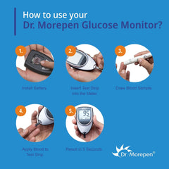 Dr. Morepen BG03 Gluco One Glucometer Combo 50 Strips (Multicolor) Dr. Morepen BG03 Gluco One Glucometer Combo 50 Strips (Multicolor)