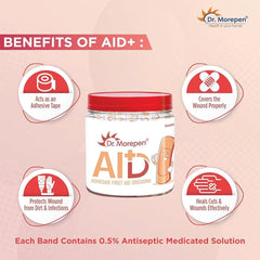 Dr Morepen Aid Adhesive First Aid Dressing 100 Bandages Dr Morepen Aid Adhesive First Aid Dressing 100 Bandages