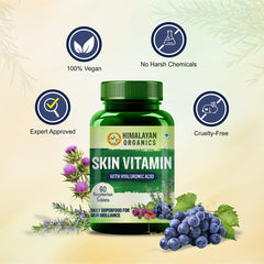 Himalayan Organics Skin Vitamin With Hyaluronic Acid Vegetarian 60 Tablets Himalayan Organics Skin Vitamin With Hyaluronic Acid Vegetarian 60 Tablets