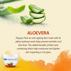 Bakson's Sunny Herbals Papaya Pack With Aloevera And Papaya Jojoba Oil For Clear & Young Skin Care Pack 150gm Bakson's Sunny Herbals Papaya Pack With Aloevera And Papaya Jojoba Oil For Clear & Young Skin Care Pack 150gm