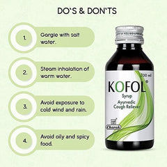 Charak Ayurvedischer Kofol-Sirup & Kofol Sf Hustenstiller, zuckerfreier Sirup, 100 ml Charak Ayurvedischer Kofol-Sirup & Kofol Sf Hustenstiller, zuckerfreier Sirup, 100 ml