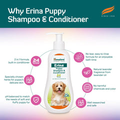 Himalaya Erina Puppy Pet Shampoo & Conditioner 200 ml Himalaya Erina Puppy Pet Shampoo & Conditioner 200 ml