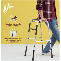 Flamingo Health Orthopaedic Reciprocal Folding Walker (Aluminum) Universal Code 2112 Flamingo Health Orthopaedic Reciprocal Folding Walker (Aluminum) Universal Code 2112