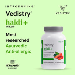 Vedistry Aayurvedic Haldi+ Strengthens Anti Allergic Action 60 Tablets Vedistry Aayurvedic Haldi+ Strengthens Anti Allergic Action 60 Tablets