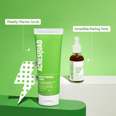 Acne Squad Weekly Warrior Scrub With Papain Enzyme + AHA + Natural Cellulose Cream 100g Acne Squad Weekly Warrior Scrub With Papain Enzyme + AHA + Natural Cellulose Cream 100g