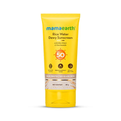 Mamaearth Rice Water Dewy Sunscreen with SPF 50 & PA++++ Mamaearth Rice Water Dewy Sunscreen with SPF 50 & PA++++