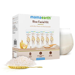 Mamaearth Rice Facial Kit With Rice Water & Niacinamide for Glass Skin 60g Mamaearth Rice Facial Kit With Rice Water & Niacinamide for Glass Skin 60g