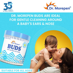 Dr Morepen Buds 100% Pure Cotton & Eco Friendly Earbuds 100 Cotton Buds Dr Morepen Buds 100% Pure Cotton & Eco Friendly Earbuds 100 Cotton Buds