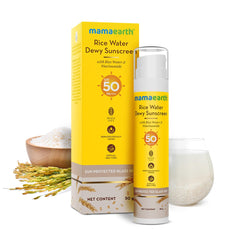 Mamaearth Rice Water Dewy Sunscreen with SPF 50 & PA++++ Mamaearth Rice Water Dewy Sunscreen with SPF 50 & PA++++