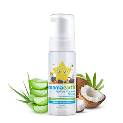 Mamaearth Foaming Face Wash For Kids With Aloe Vera & Coconut For Gentle Cleansing 150ml Mamaearth Foaming Face Wash For Kids With Aloe Vera & Coconut For Gentle Cleansing 150ml