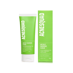 Acne Squad Weekly Warrior Scrub With Papain Enzyme + AHA + Natural Cellulose Cream 100g Acne Squad Weekly Warrior Scrub With Papain Enzyme + AHA + Natural Cellulose Cream 100g