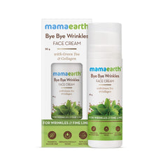 Mamaearth Bye Bye Wrinkles Face Cream with Green Tea & Collagen for Wrinkles & Fine Lines 30g Mamaearth Bye Bye Wrinkles Face Cream with Green Tea & Collagen for Wrinkles & Fine Lines 30g