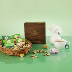 Organic India Wooden Gift Box 60 Teabags Organic India Wooden Gift Box 60 Teabags