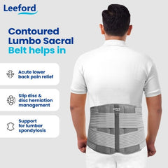 Leeford Contoured Lumbo Sacral Belt Color Random Leeford Contoured Lumbo Sacral Belt Color Random