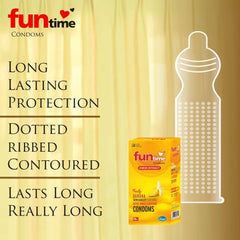 Leeford Funtime Banana Flavored Lubricated Dotted,Ribbed And Contoured Condom 10 Piece Leeford Funtime Banana Flavored Lubricated Dotted,Ribbed And Contoured Condom 10 Piece
