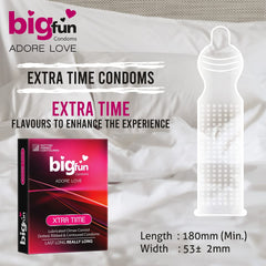 Leeford Bigfun Extra Time Condom 10 Piece Leeford Bigfun Extra Time Condom 10 Piece