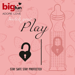 Leeford Bigfun Strawberry Flavoured Condom 10 Piece Leeford Bigfun Strawberry Flavoured Condom 10 Piece