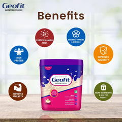 Leeford Geofit Vanilla Flavoured Protein Nutrition Powder 250g Leeford Geofit Vanilla Flavoured Protein Nutrition Powder 250g